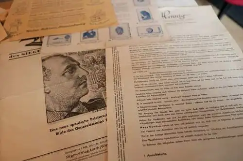Konvolut alter Briefmarken-Werbungen, Briefmarkenhändler 30er Jahre 