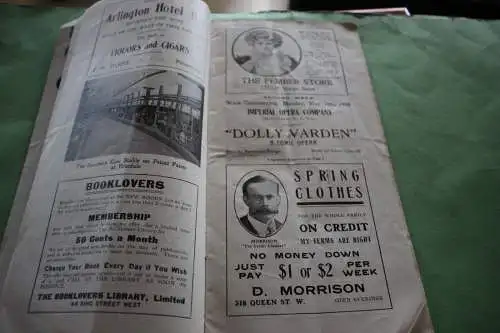 tolles altes Programmheft von 1908 - Royal Alexandra Theatre Toronto Canada