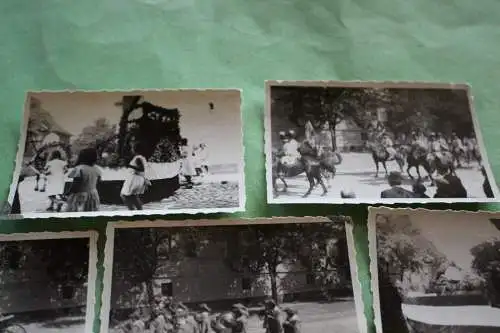 neun tolle alte Fotos - Festumzug - Paradewagen - 30-40er Jahre ??