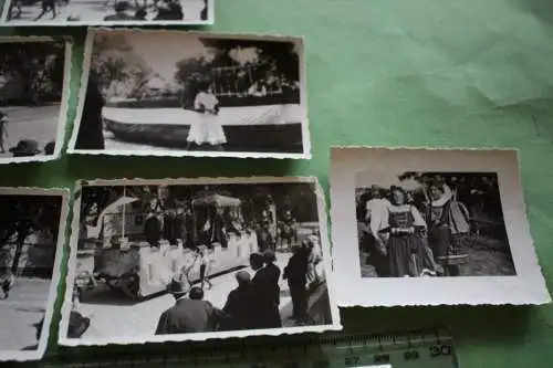 neun tolle alte Fotos - Festumzug - Paradewagen - 30-40er Jahre ??