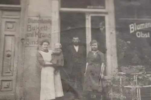 tolles altes Foto - Geschäft Blumen-Handlung - Heinrich Müller 1910-20 ?