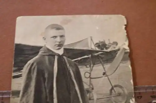 tolle alte Fotokarte deutscher Kunstflieger u Flugpionier Gustav Tweer Osnabrück