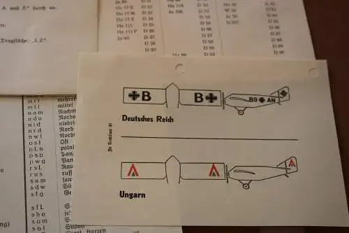 alte Papiere Luftwaffe - Flugmeldesignaltafel, Wolkenerkennung Erkennung 30er Ja