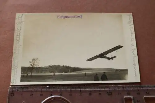 Tolles altes Foto - Segelflugzeug - Weigmannsdorf  30er Jahre