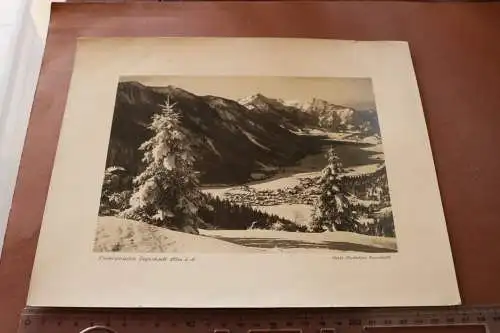 Tolles großes altes Foto - Wintersportplatz Bayrischzell 1952