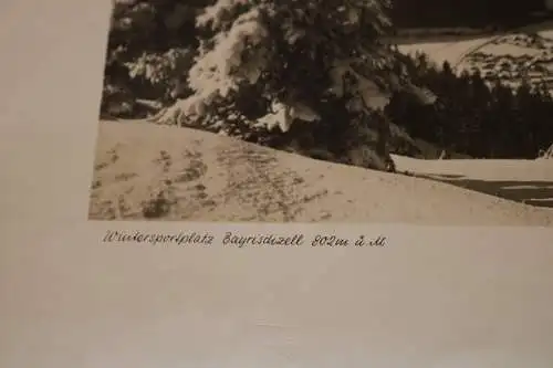 tolles großes altes Foto - Wintersportplatz Bayrischzell 1952