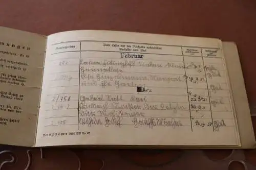 alter Leseausweis - Jugendbücherei Neukölln 1936-1939