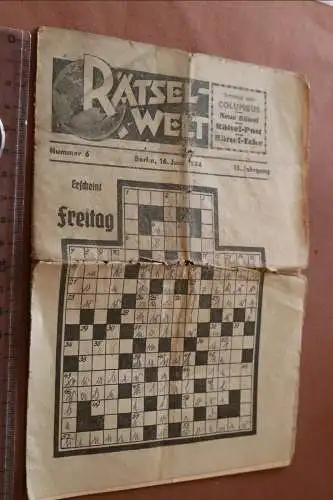 Altes Rätselheft - Rätsel-Welt 1944 - Berlin