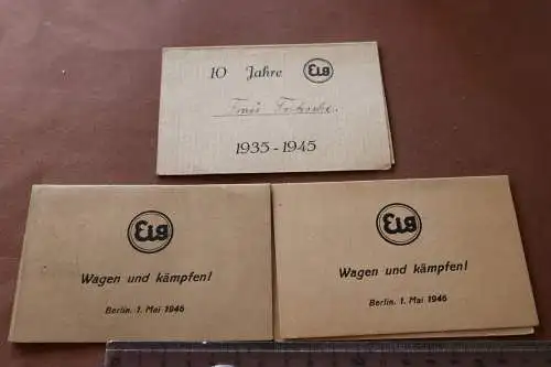 drei alte Namenskarten - Firma Alfons Eigbrecht - Berlin 1945-1946