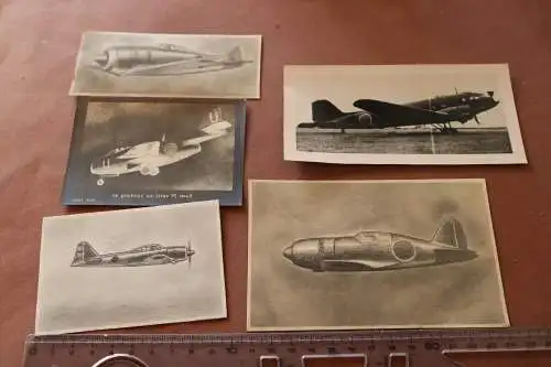 sechs alte Fotokarten ?? japanische Militärflugzeuge 