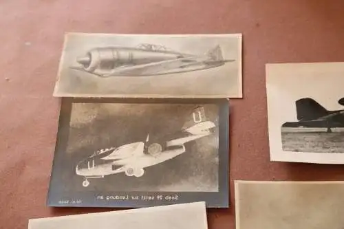 sechs alte Fotokarten ?? japanische Militärflugzeuge 