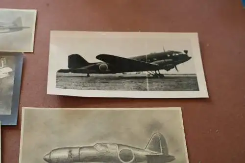 sechs alte Fotokarten ?? japanische Militärflugzeuge 
