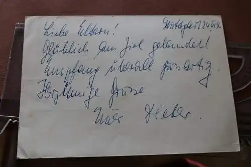 tolle alte Karte - Ganzsache - Deutschlandflug 1956 - Zielflughafen Stuttgart 