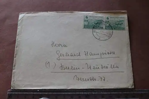 alter Brief mit SBZ Marke Provinz Sachsen 1946 Bodenreform geschnitten 