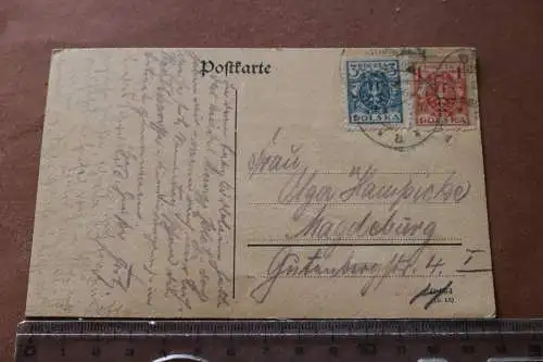 Tolle alte Karte - Ganzsache  aus Polen - Briefmarken 1921