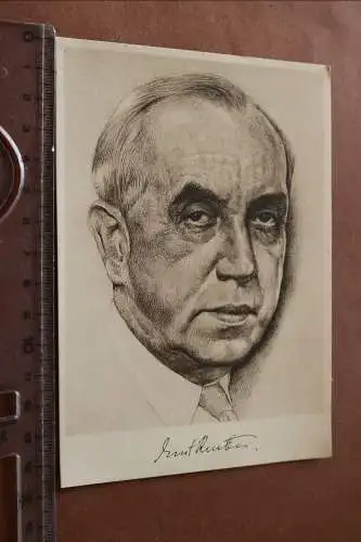 Tolle alte Karte - Portrait Ernst Reuter mit original Widmung 1952