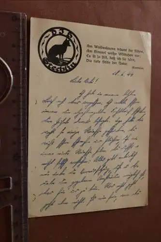 tolle alte Karte - von DJH Stechlin  1944 - Jugendherberge 