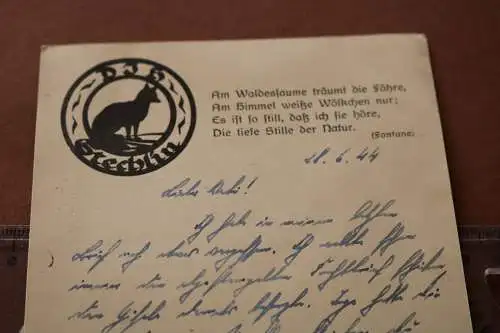 tolle alte Karte - von DJH Stechlin  1944 - Jugendherberge 