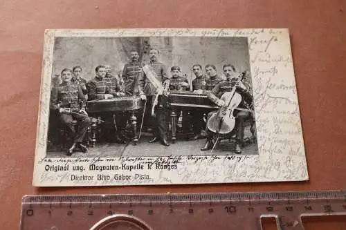tolle alte Karte - Original ung. Magnaten-Kapelle I. Ranges  1906