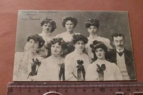 Tolle alte Karte - Internationales Damen-Orchester - Maritana 1907