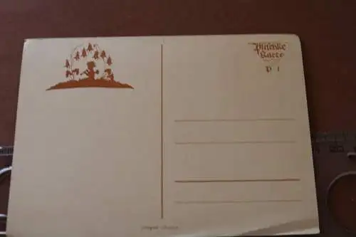 tolle alte Karte Silhouttenkarte - Ehret die Mutter  30er Jahre 