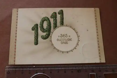 tolle alte Karte Neujahrskarte Prägekarte - 1911 