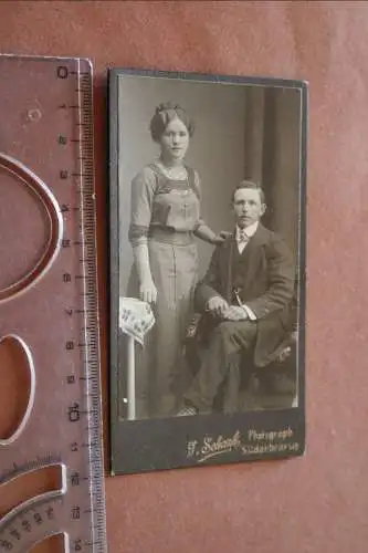 Tolles altes CDV Foto - Mann und Frau - Süderbrarup - 1900-1910