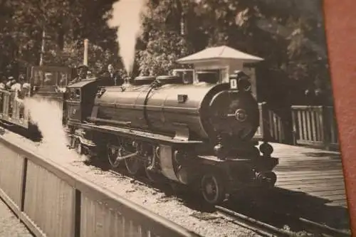 tolle alte Karte - Liliput-Bahn - Dampflok - München 1925 