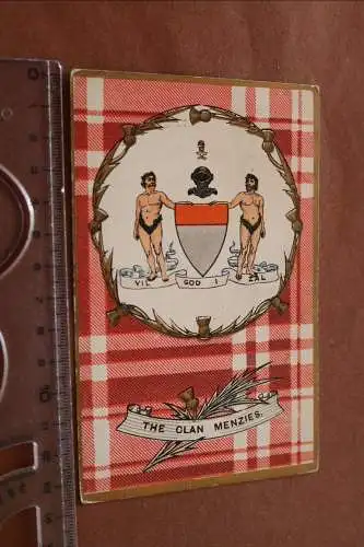 tolle alte Karte - Wappen - Schotten - The Clan Menzies - 1934