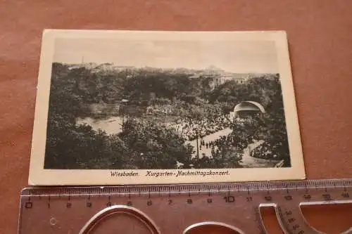 tolle alte Karte - Wiesbaden - Kurgarten - Nachmittagskonzert 20-30er Jahre ?