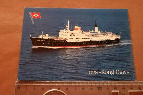 tolle alte Karte - Schiff  MS Kong Olav 