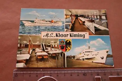 tolle alte Karte - Schiff  MS Klaar Kiming - Wyk 1965