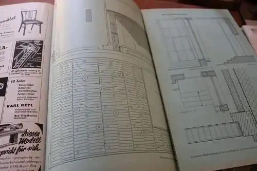 zwei Hefte BM Bau und Möbelschreiner - Heft 6 und 7 von 1958