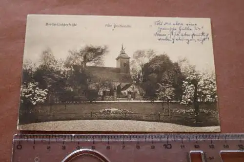 tolle alte Karte Berlin Lichterfelde - Alte Dorfkirche - 1919