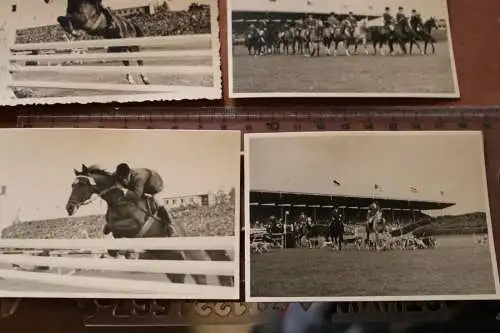 zehn alte Fotos Reittunier, Springreiten, Kutschen, usw.  50-60er Jahre ? Ort ??