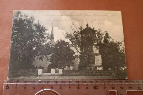 tolle alte Karte - Radziwilisk an der Eisenbahn Szaulen-Szadow Kirche - 1916