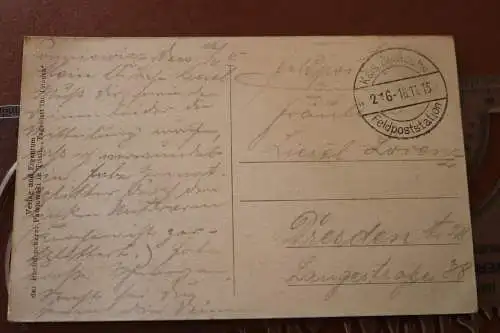 tolle alte Karte - Radziwilisk an der Eisenbahn Szaulen-Szadow Kirche - 1916