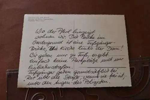tolle alte Karte  Grüße aus Frankfurt am Main - Flughafen 60-70er Jahre 