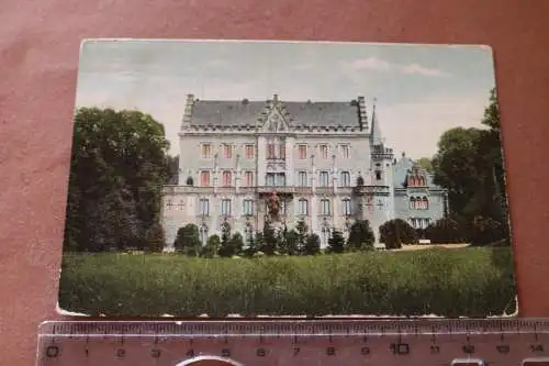 tolle alte Karte  Schloss Reinhardsbrunn mit Denkmal 1900-1920