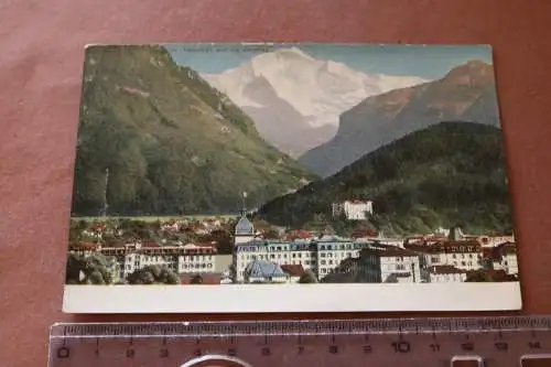 tolle alte Karte  Interlaken und die Jungfrau 1900-1920