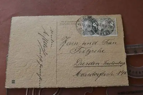 tolle alte Karte  Fröhliche Weihnachten - 1919 