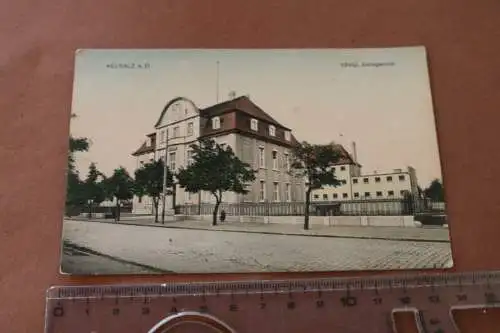 tolle alte Karte -  Neusalz a.O. Schlesien - Königl. Amtsgericht 1913 - Bahnpost