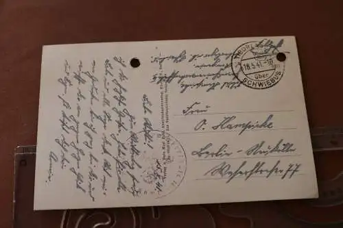 tolle alte Karte  Gruss aus dem Tiborlager - Schwiebus 1941 