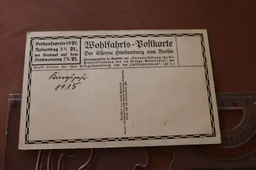 tolle alte Karte  Der eiserne Hindenburg von Berlin - Denkmal 1915