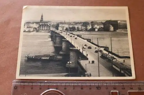 tolle alte Karte Dresden Neustadt - Augustus-Brücke 1942