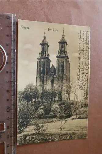 tolle alte Karte - Gnesen - Posen - Der Dom 1907