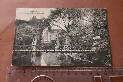 tolle alte Karte - Osnabrück - Haasepartie Blick auf die Georgstraße 1913