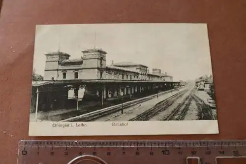 tolle  alte Karte - Elfringen Lothringen - Bahnhof  1915