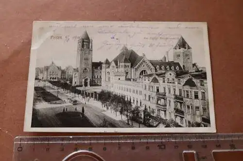 tolle alte Karte  Posen - Am Königlichem Residenzschloß 1915