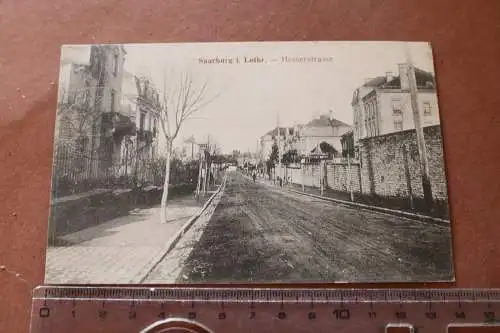 tolle  alte Karte - Saarburg Lothringen - Hesserstrasse 1915